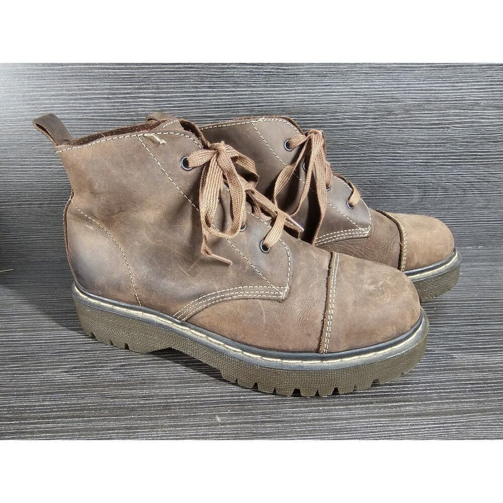Vintage Arizona Jeans Lace Up Boots Brown Womens Sz 7 Dr Marten Style